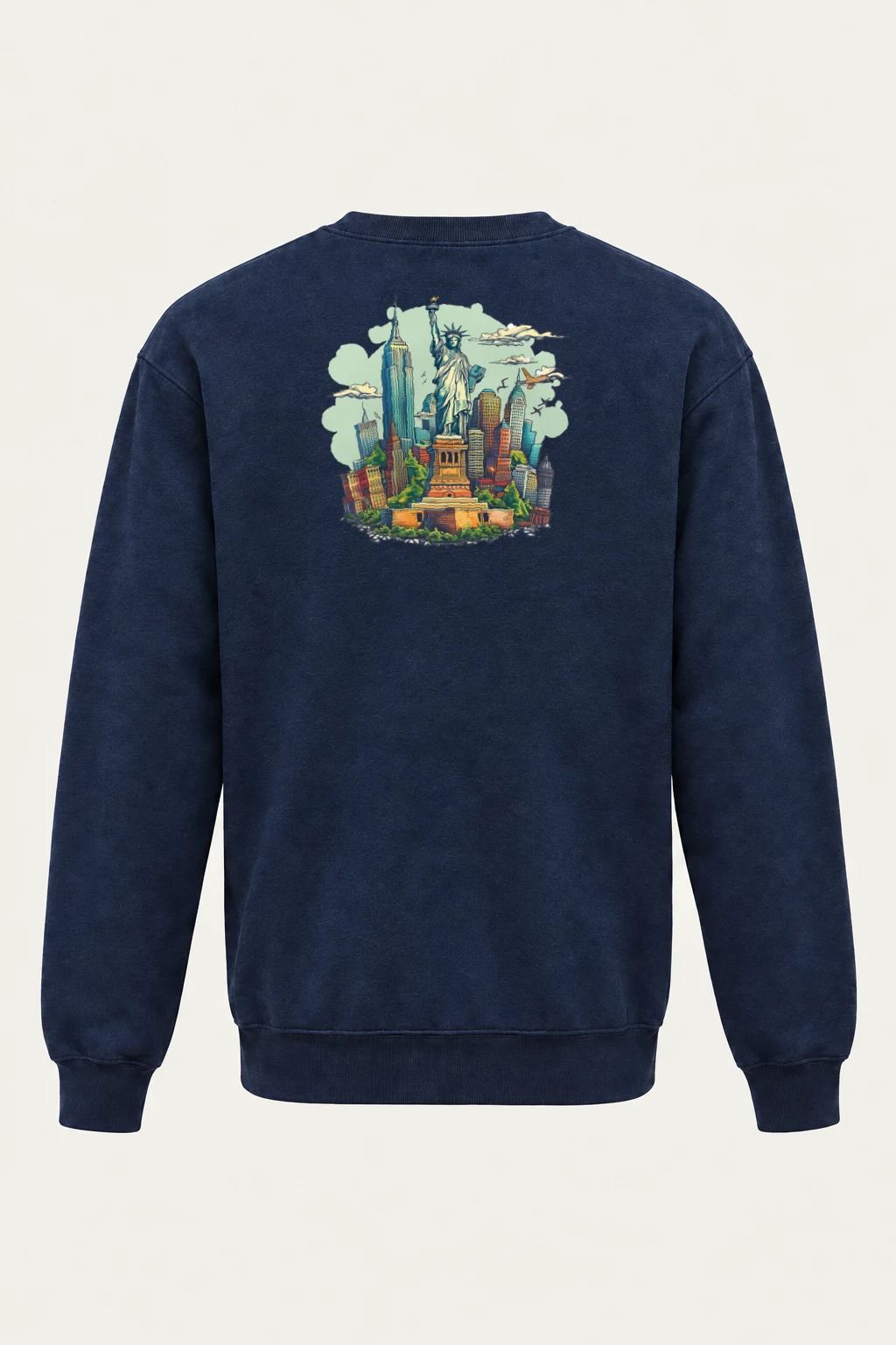 "Liberty Skyline" Heavy Blend Unisex Crewneck Sweatshirt | Gildan 18000