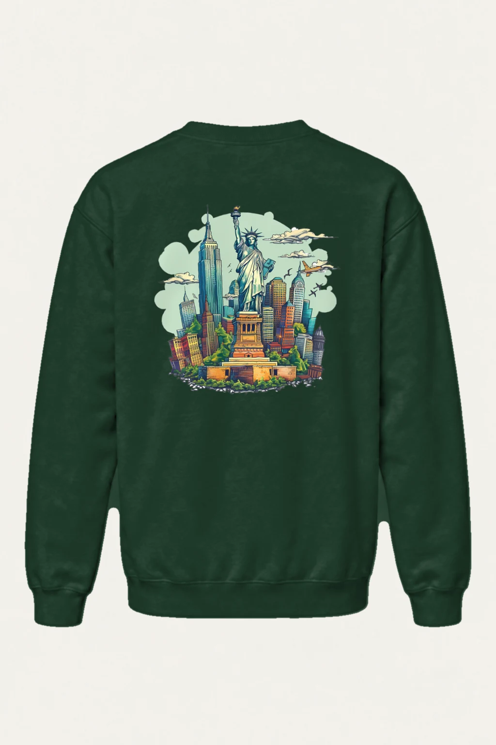"Liberty Skyline" Heavy Blend Unisex Crewneck Sweatshirt | Gildan 18000