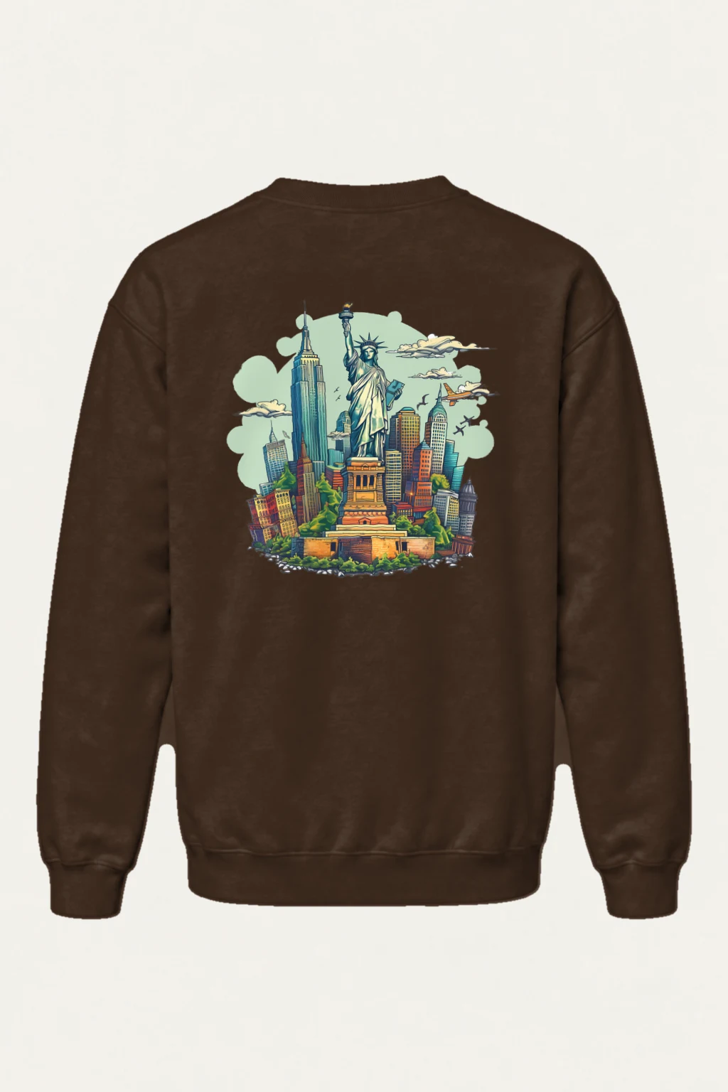 "Liberty Skyline" Heavy Blend Unisex Crewneck Sweatshirt | Gildan 18000