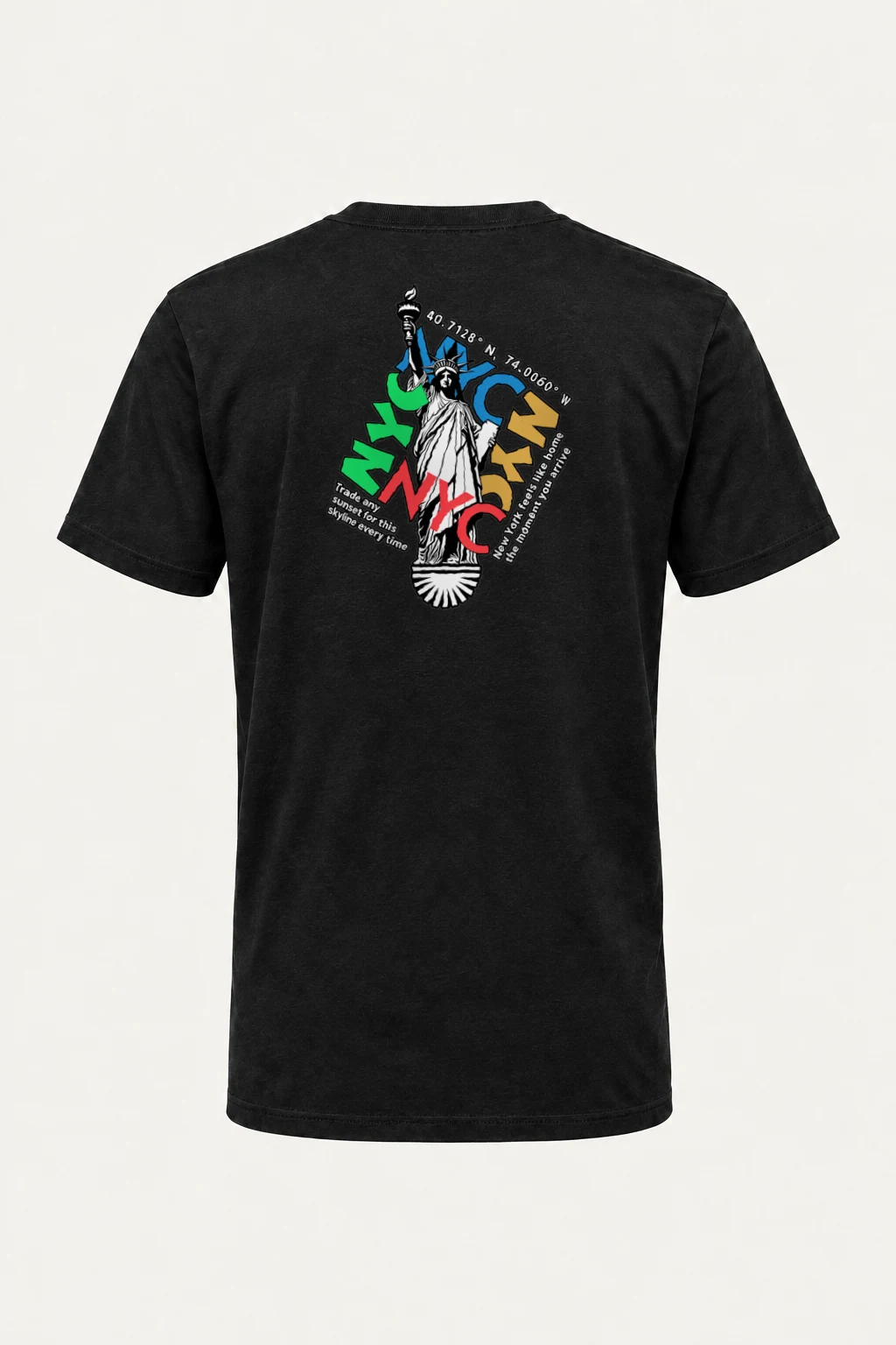"Liberty Skyline" Heavyweight Unisex Crewneck T-shirt | Gildan 5000