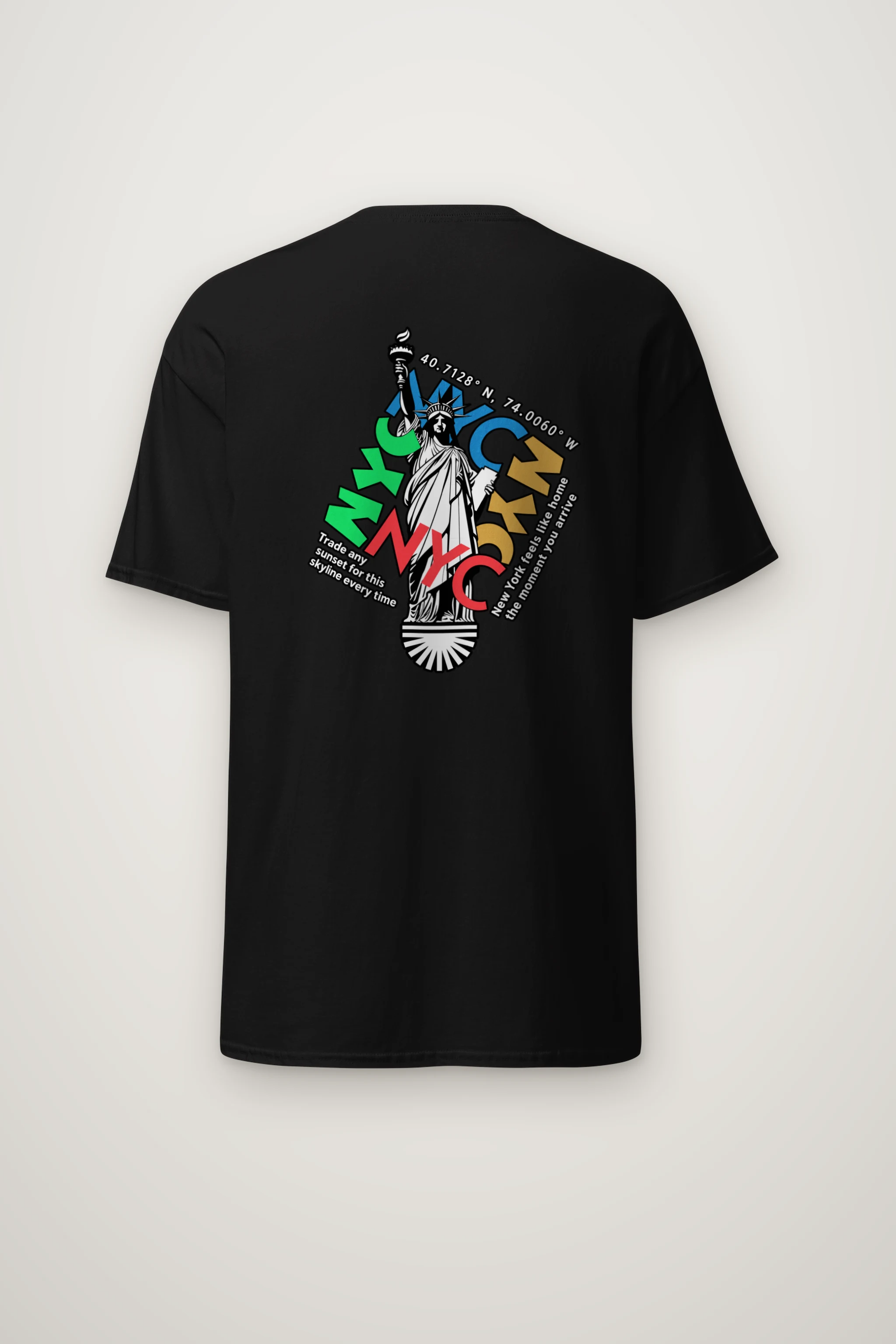 "Liberty Skyline" Heavyweight Unisex Crewneck T-shirt