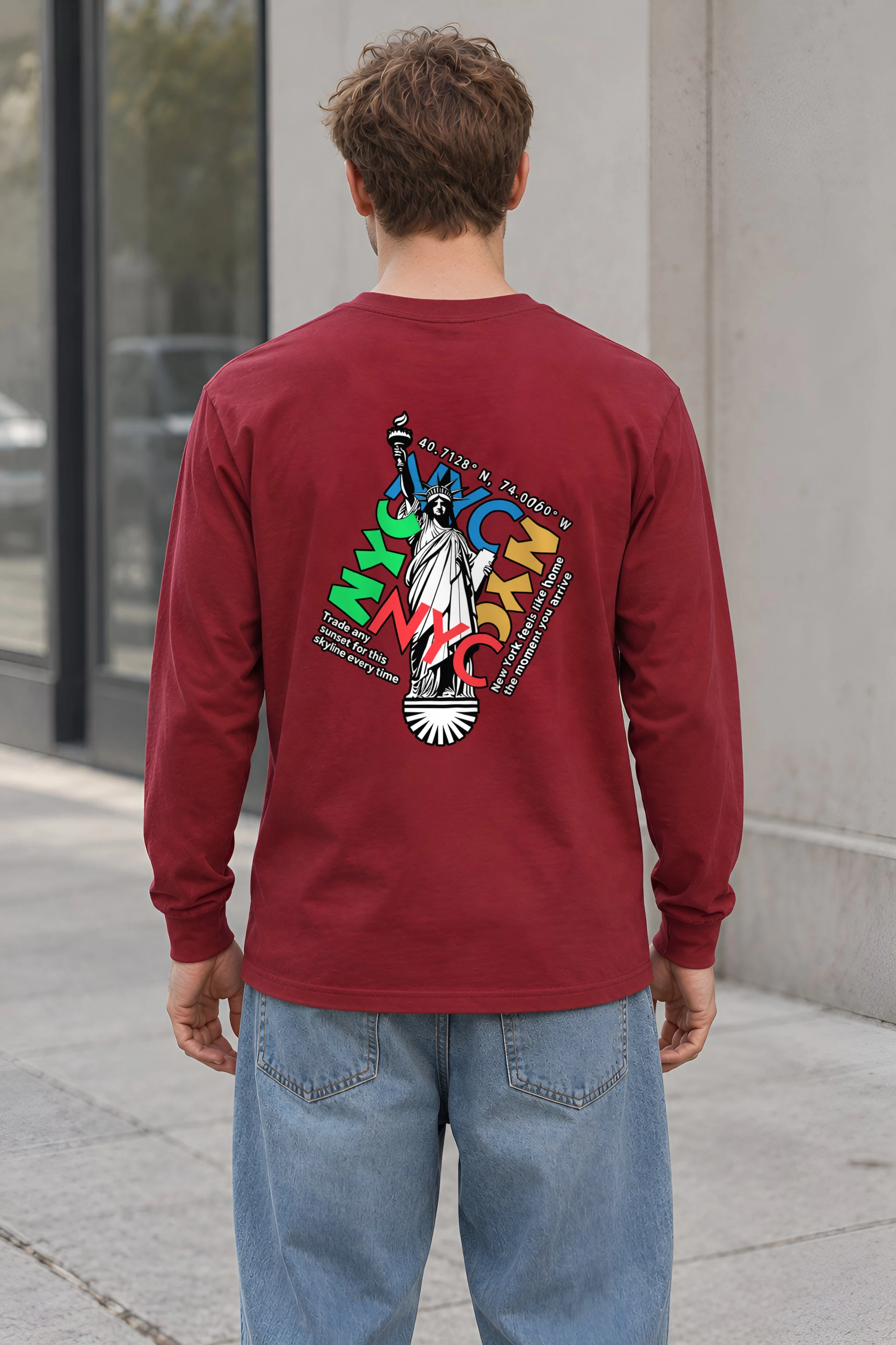 "Liberty Skyline" Unisex Longsleeve T-shirt