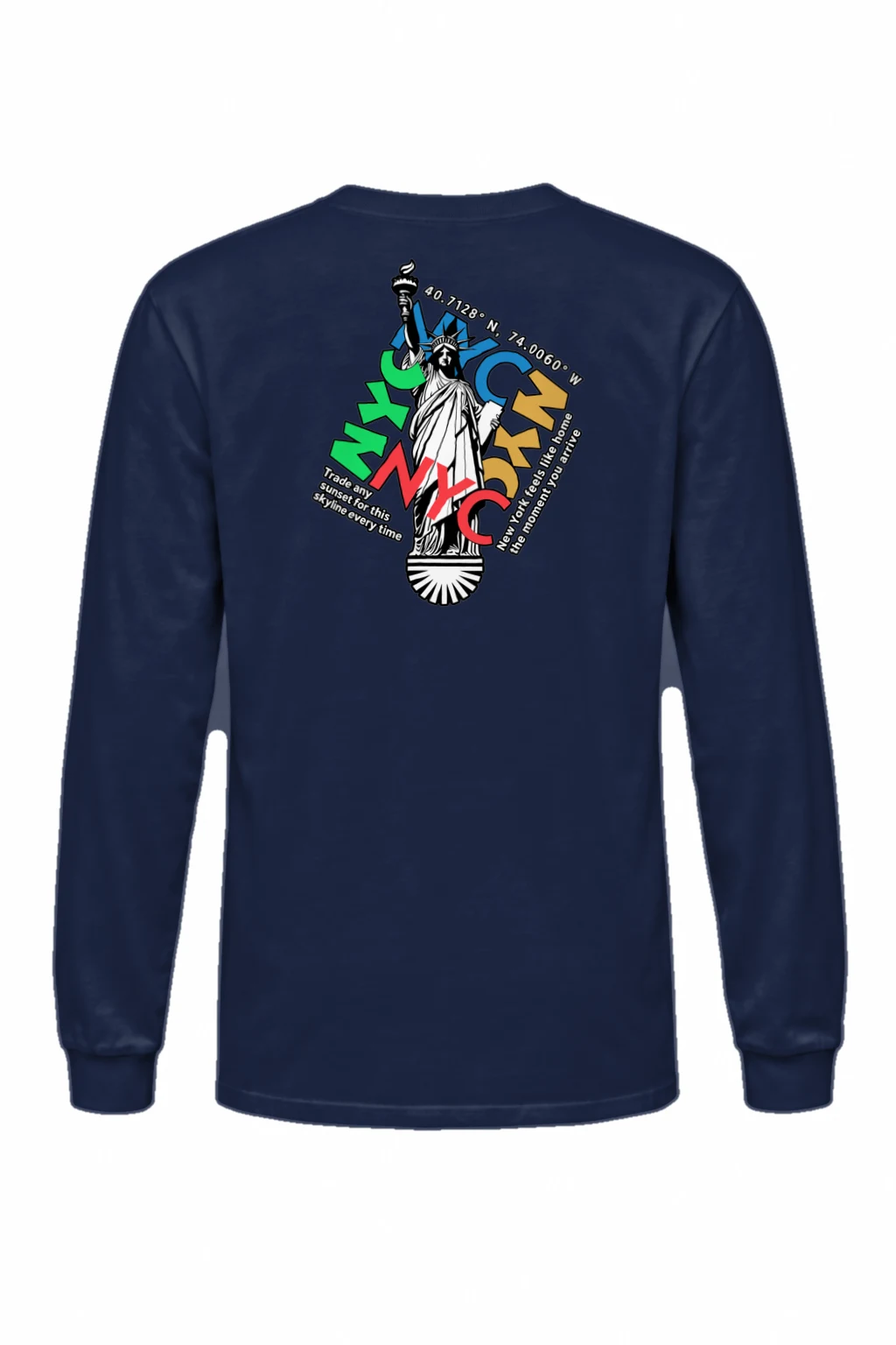 "Liberty Skyline" Unisex Longsleeve T-shirt | Gildan 2400