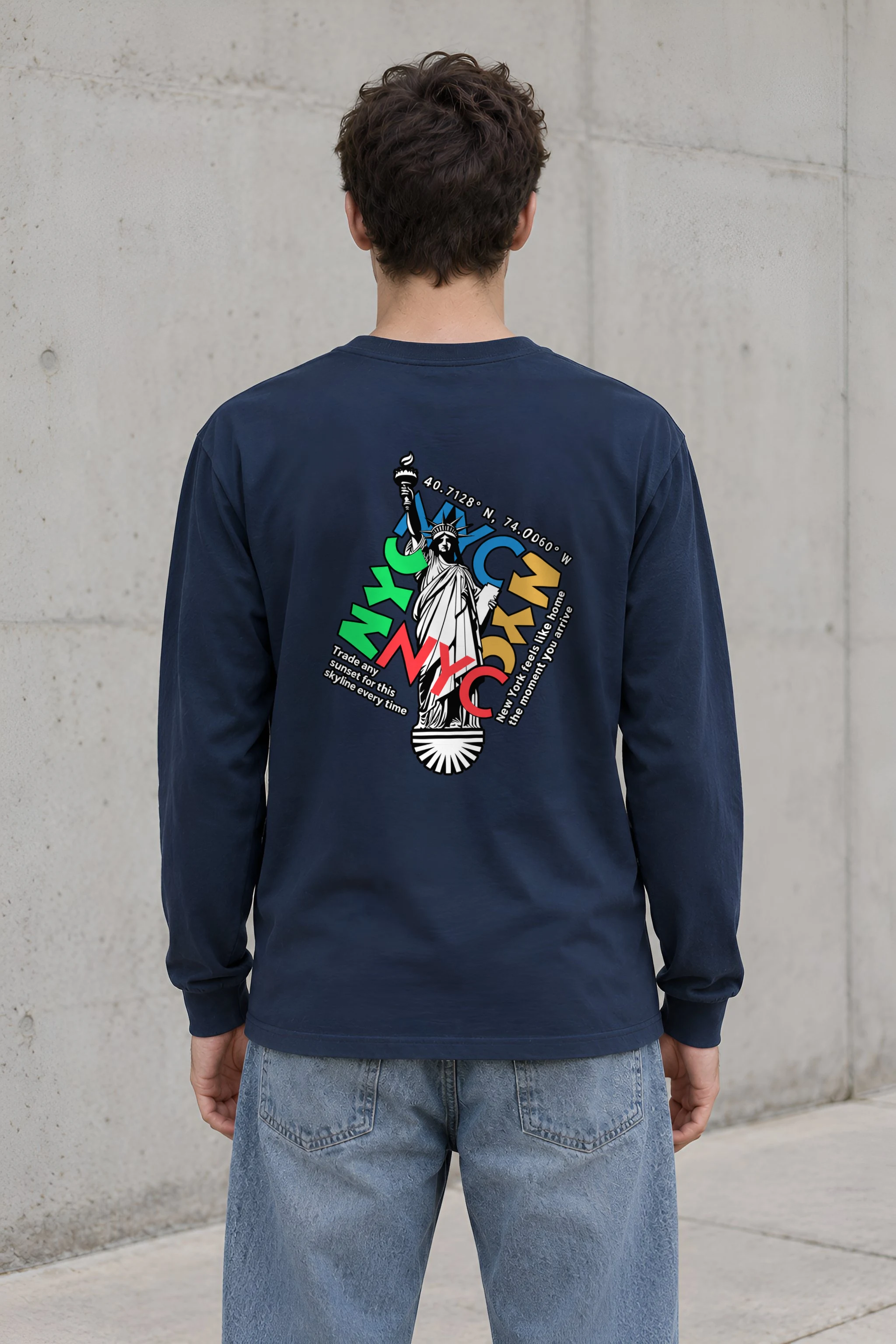 "Liberty Skyline" Unisex Longsleeve T-shirt