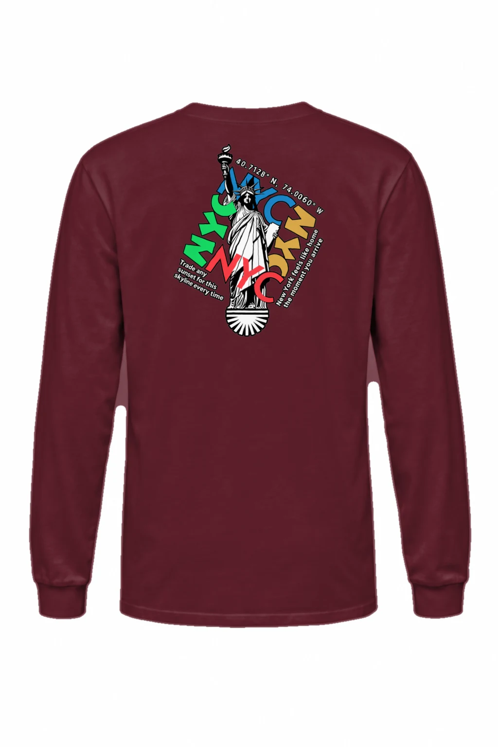 "Liberty Skyline" Unisex Longsleeve T-shirt | Gildan 2400