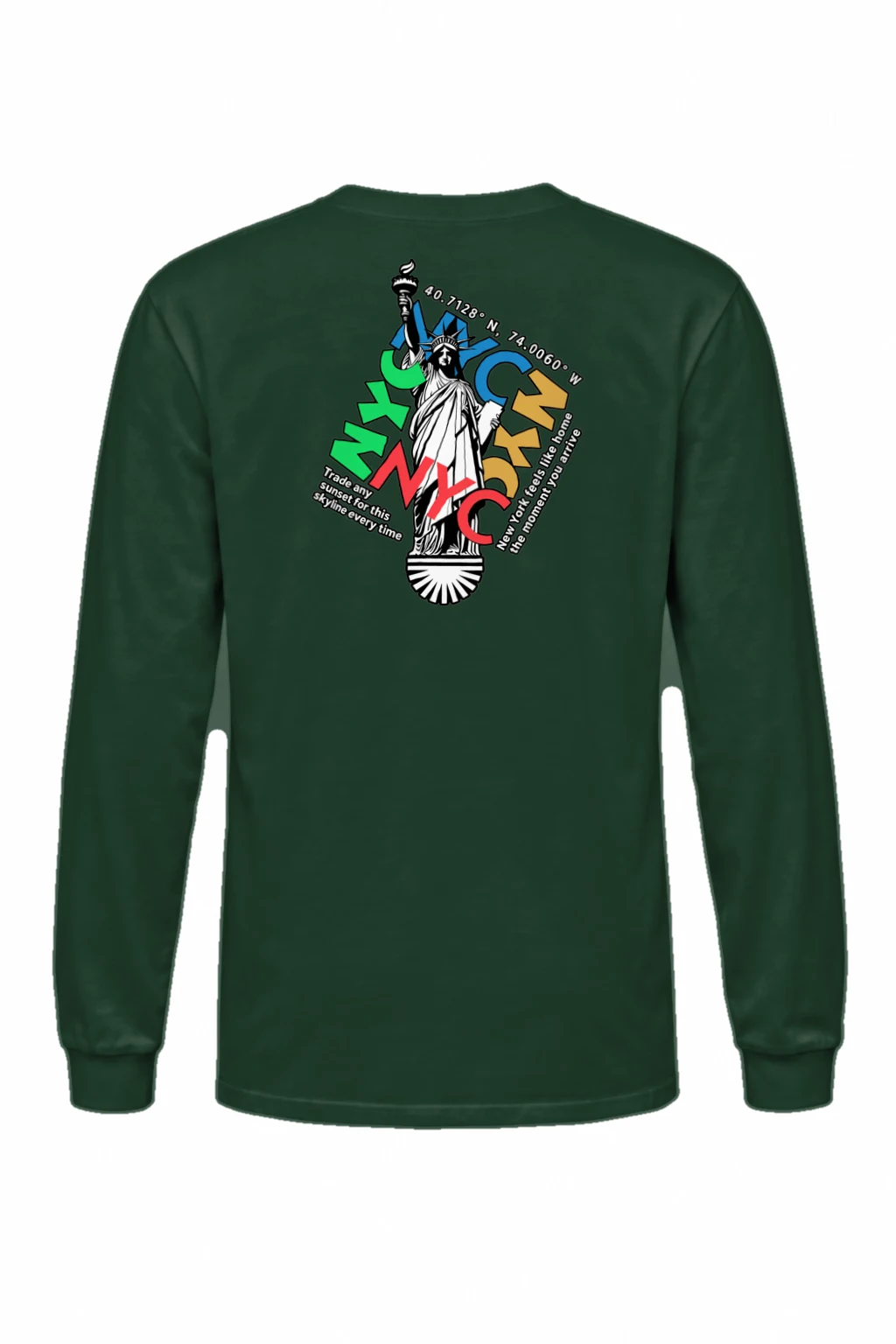 "Liberty Skyline" Unisex Longsleeve T-shirt | Gildan 2400