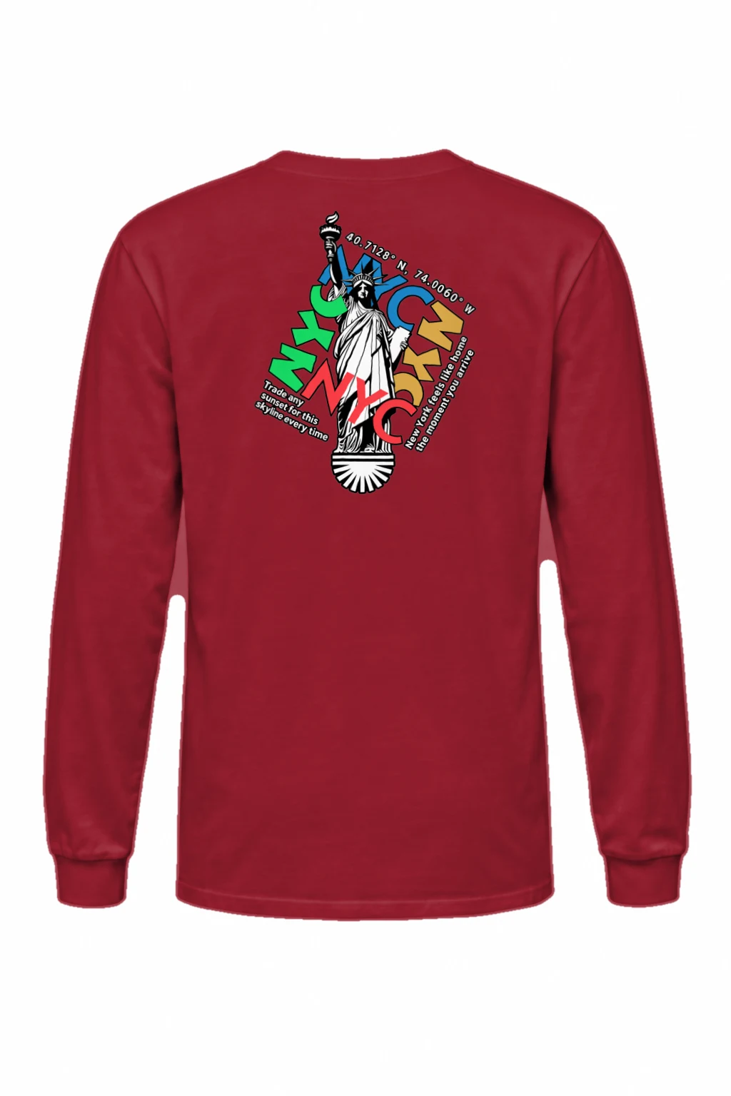 "Liberty Skyline" Unisex Longsleeve T-shirt | Gildan 2400