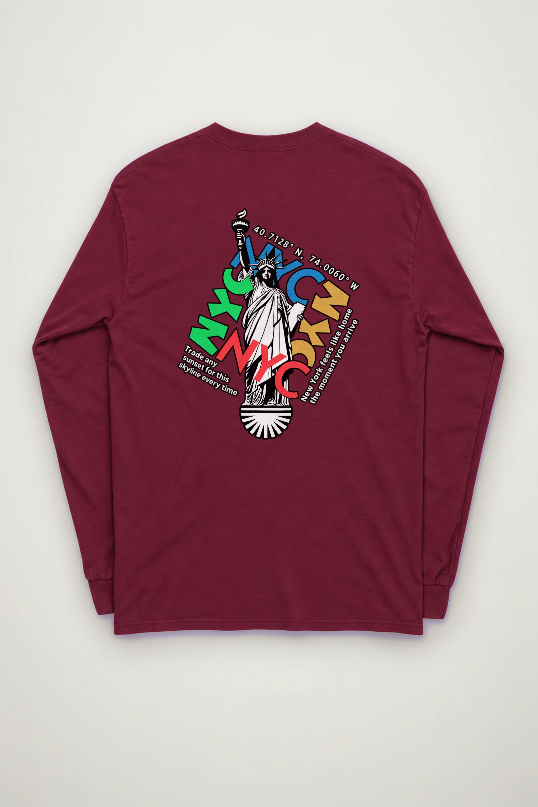 "Liberty Skyline" Unisex Longsleeve T-shirt