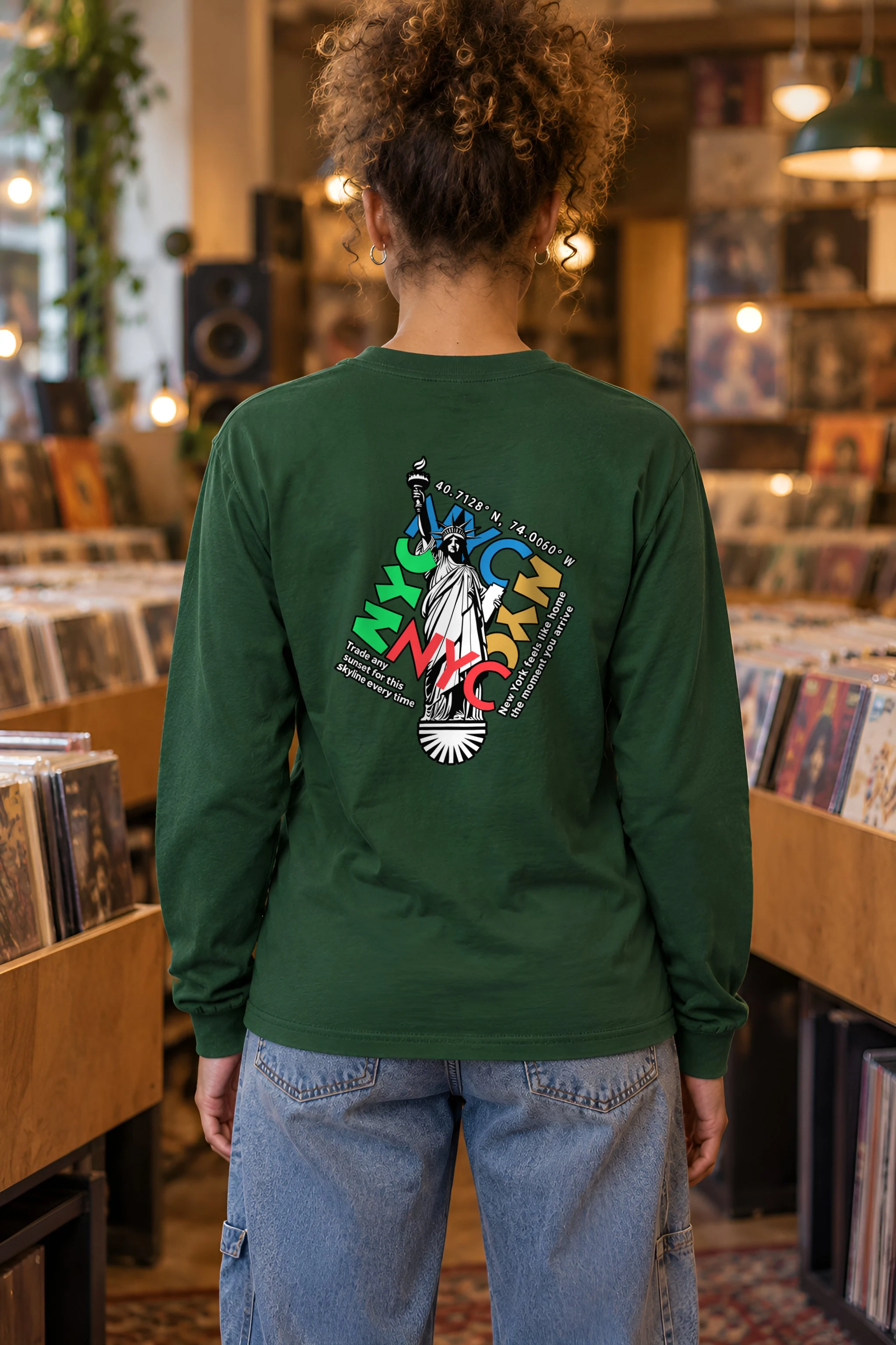 "Liberty Skyline" Unisex Longsleeve T-shirt