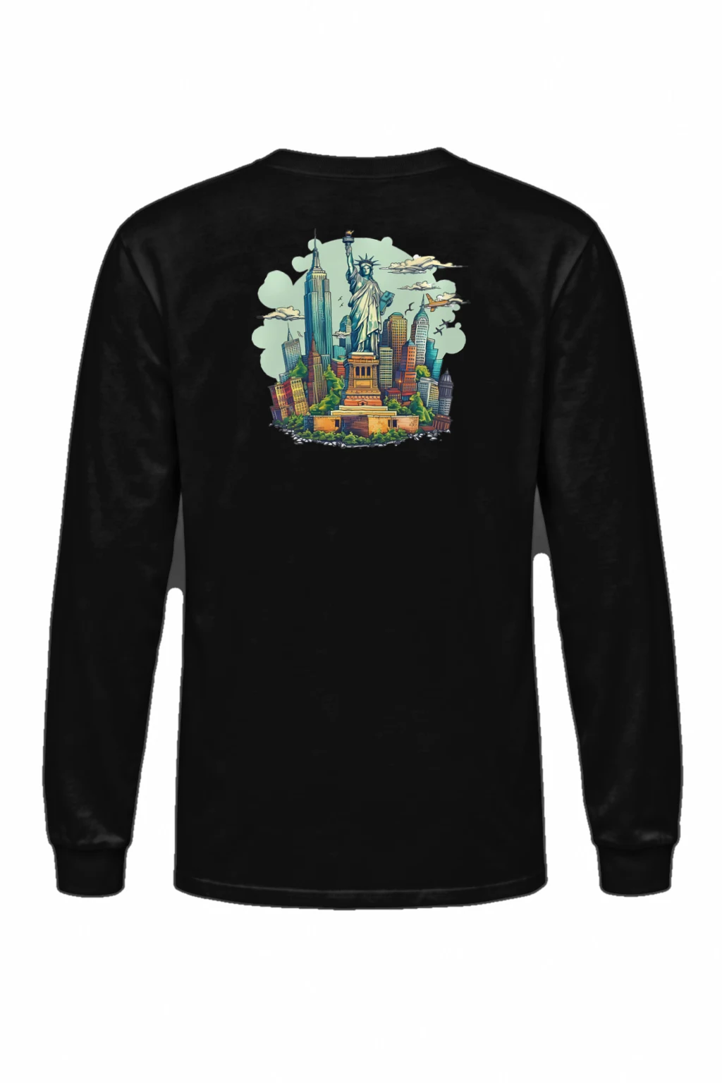 "Liberty Skyline" Unisex Longsleeve T-shirt | Gildan 2400