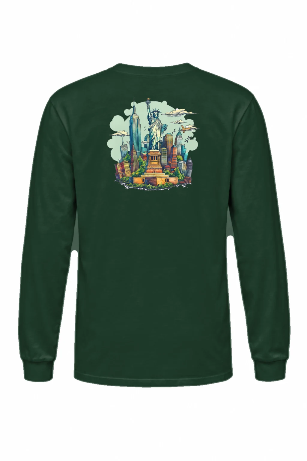 "Liberty Skyline" Unisex Longsleeve T-shirt | Gildan 2400