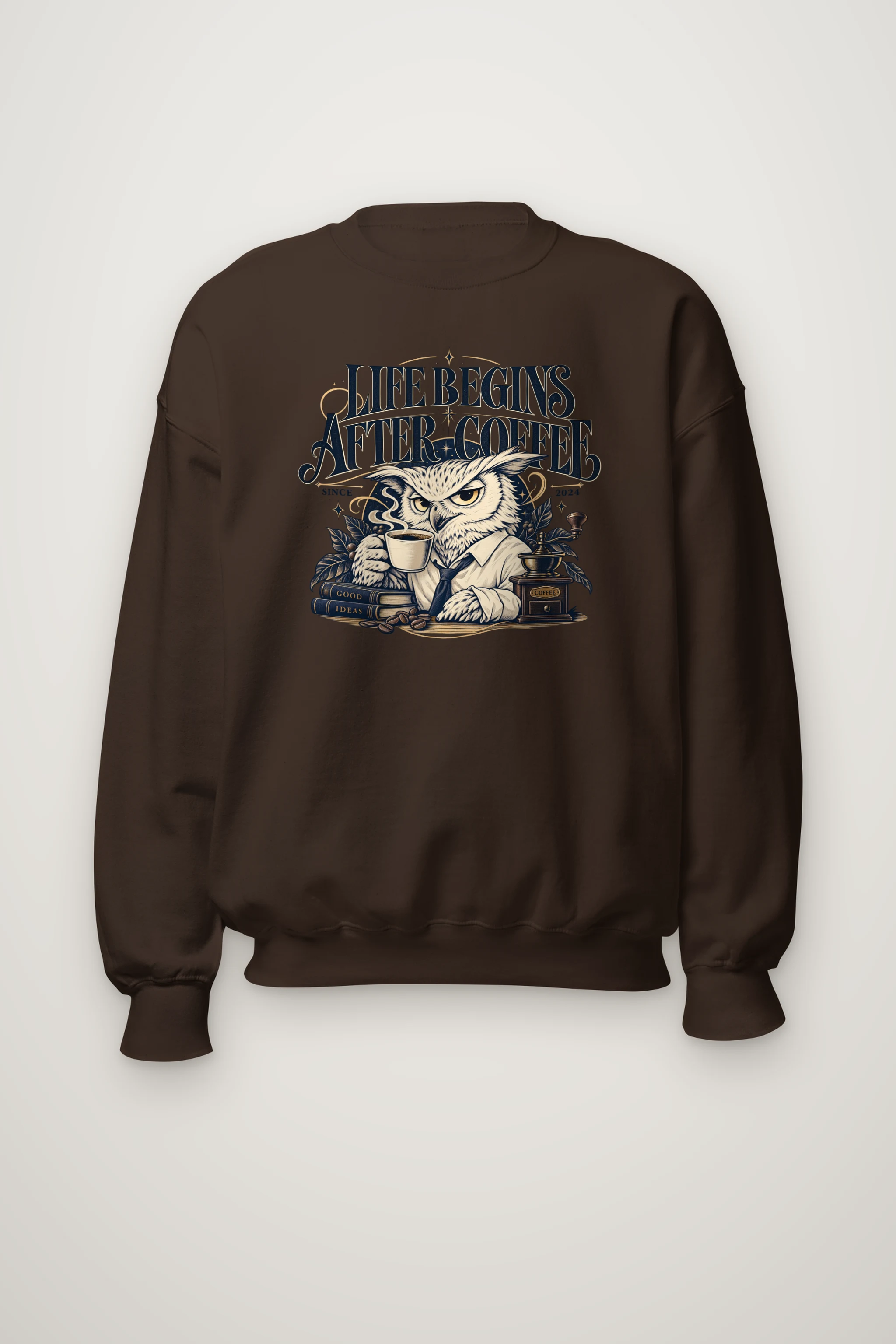 "Life Begins After Coffee" Heavy Blend Unisex Crewneck Sweatshirt