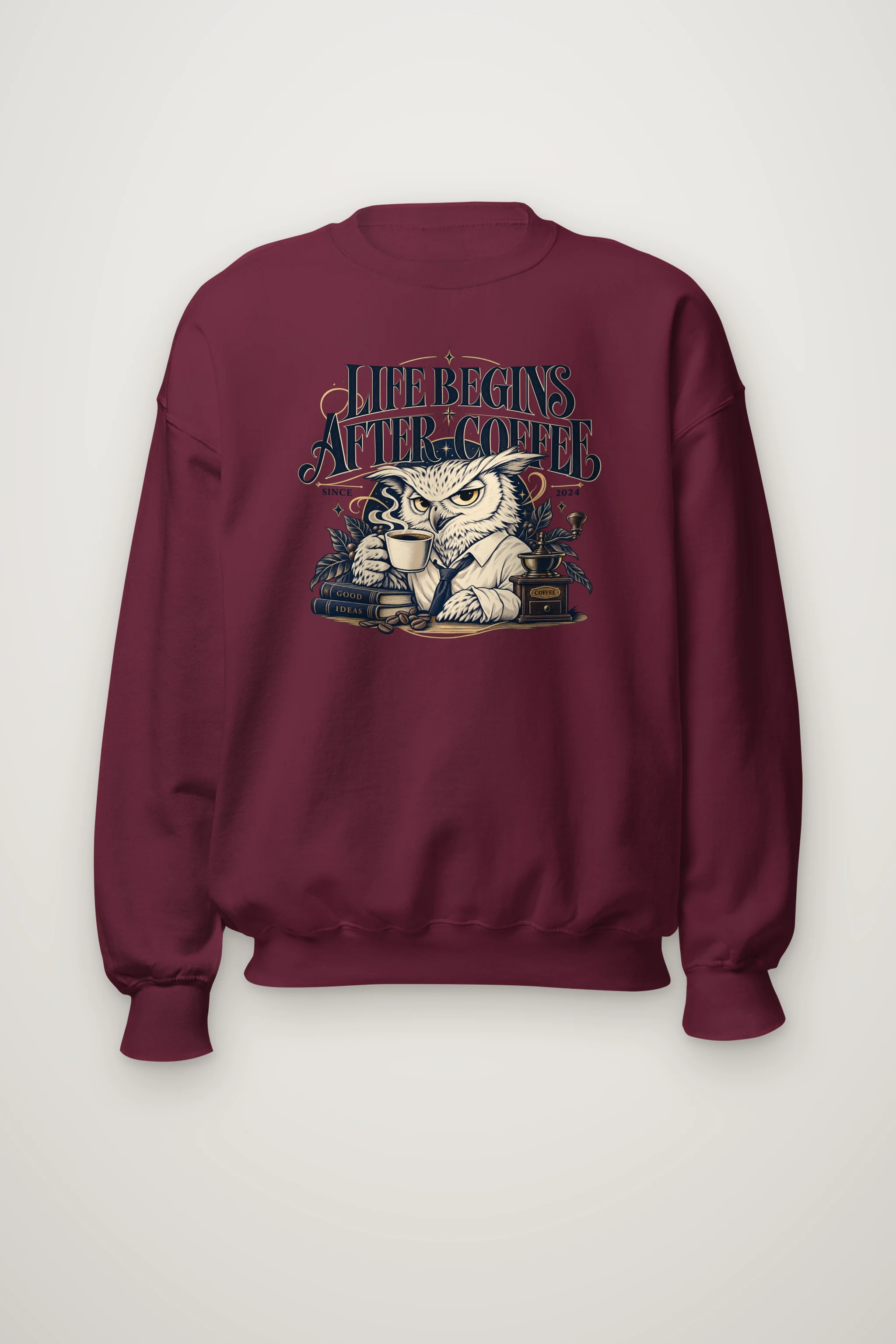 "Life Begins After Coffee" Heavy Blend Unisex Crewneck Sweatshirt