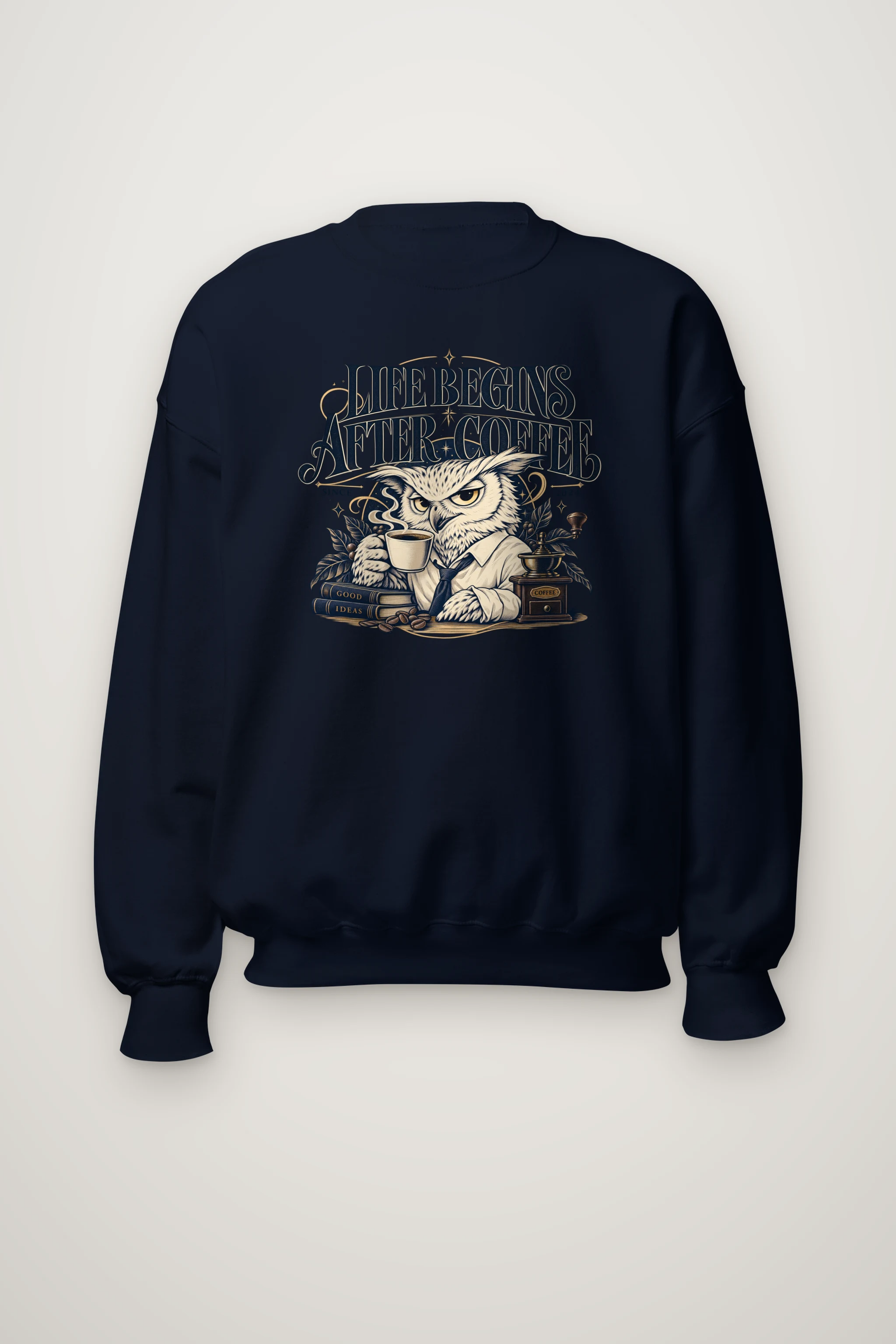"Life Begins After Coffee" Heavy Blend Unisex Crewneck Sweatshirt