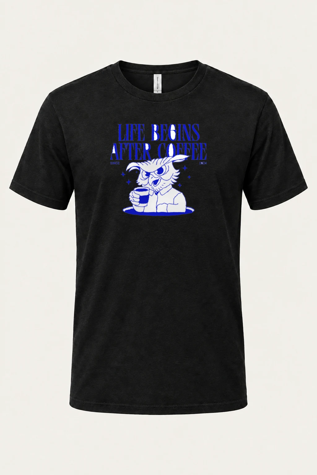 "Life Begins After Coffee" Heavyweight Unisex Crewneck T-shirt | Gildan 5000