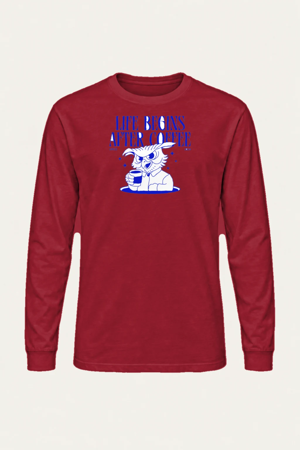 "Life Begins After Coffee" Unisex Longsleeve T-shirt | Gildan 2400
