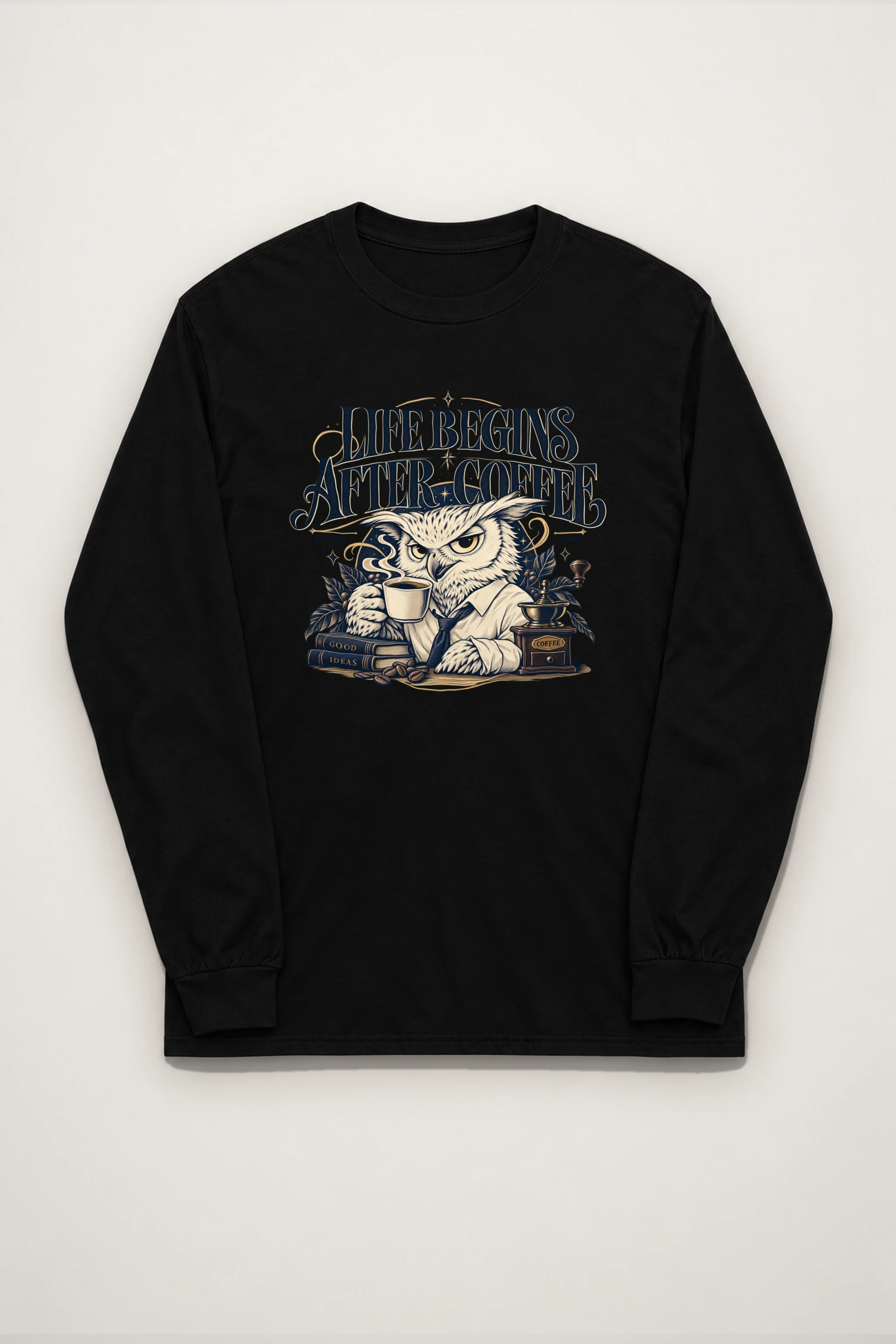 "Life Begins After Coffee" Unisex Longsleeve T-shirt