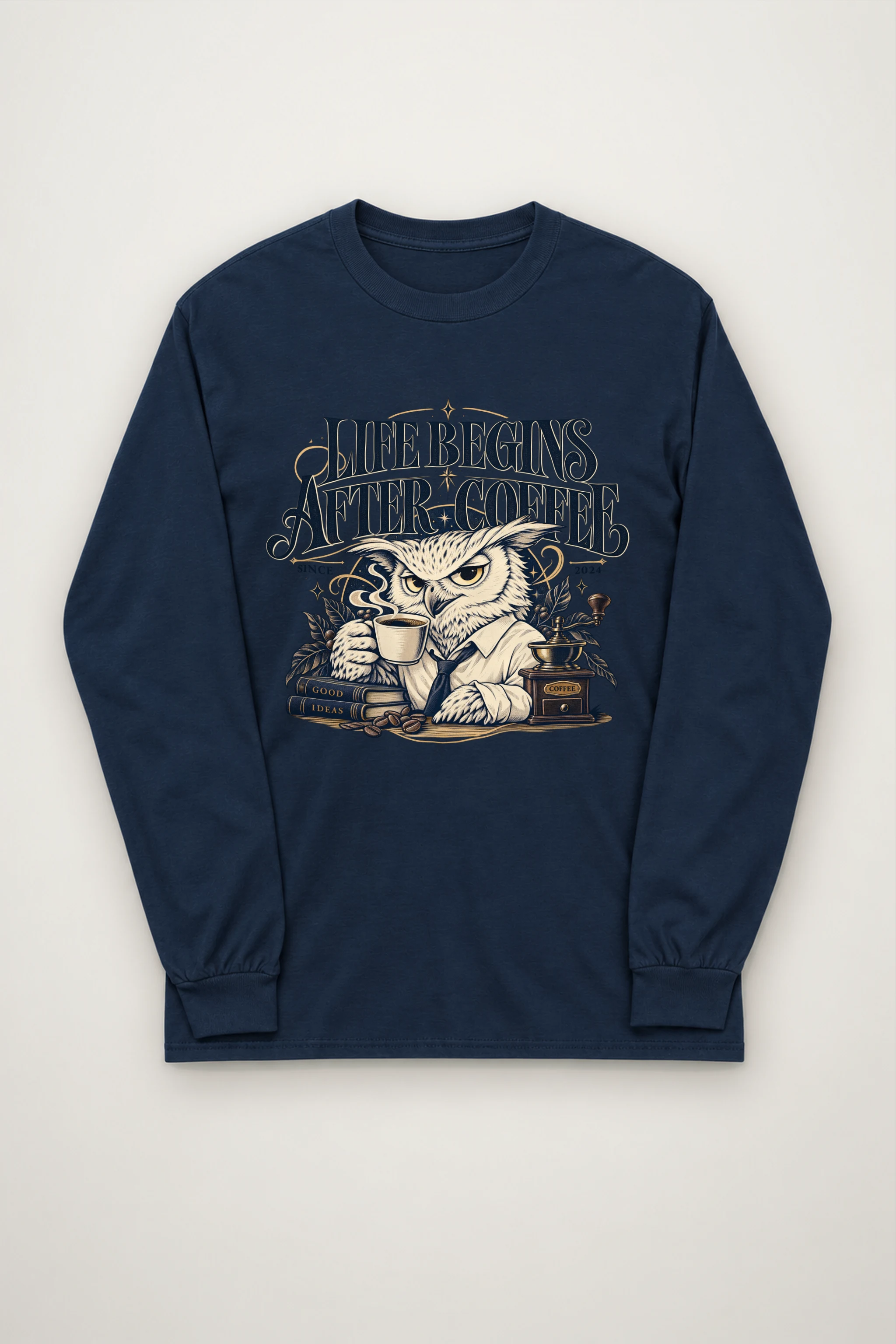"Life Begins After Coffee" Unisex Longsleeve T-shirt