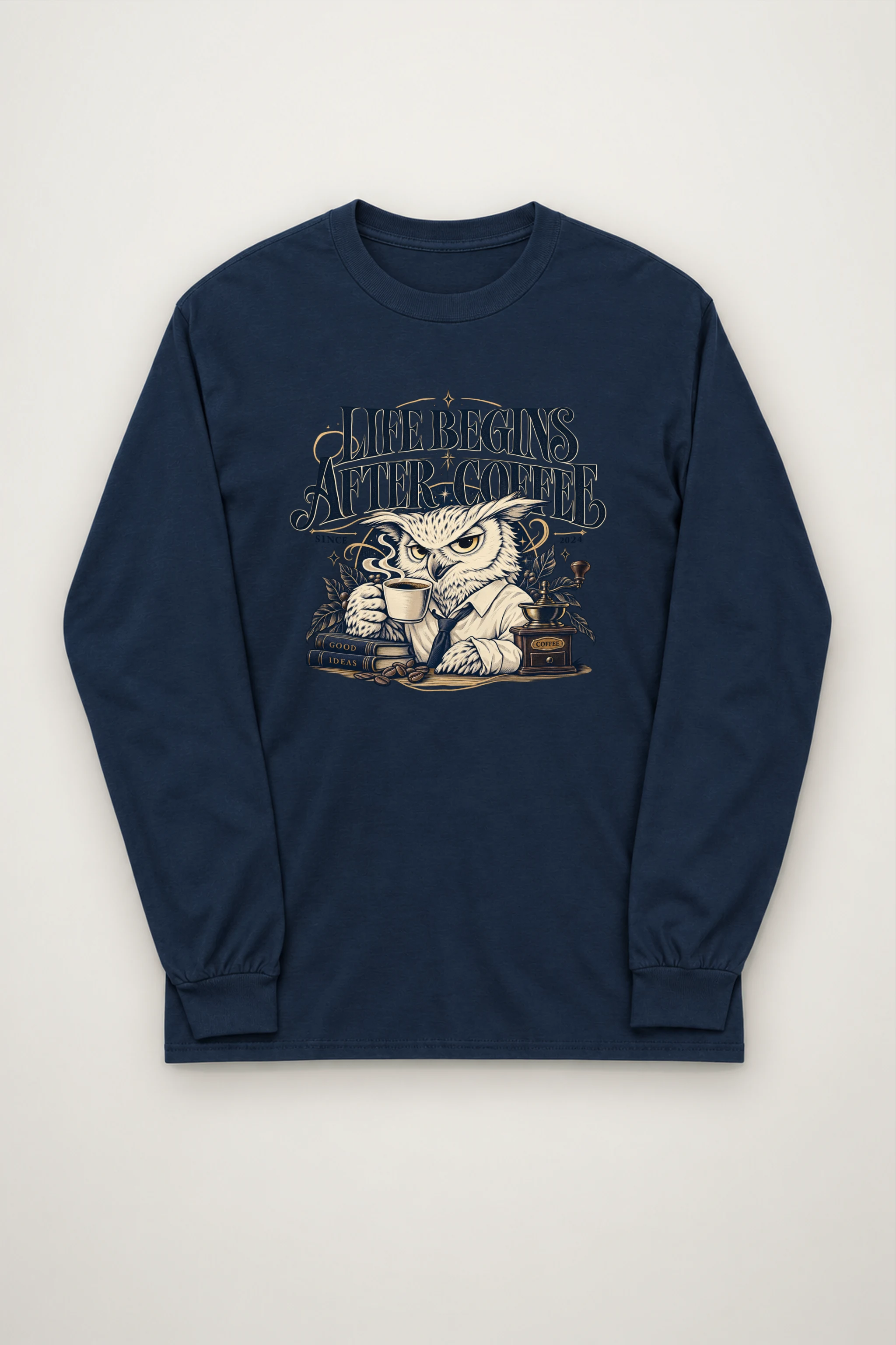 "Life Begins After Coffee" Unisex Longsleeve T-shirt