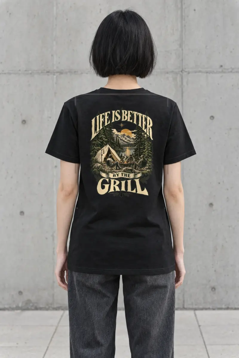 "Life By The Grill" Heavyweight Unisex Crewneck T-shirt