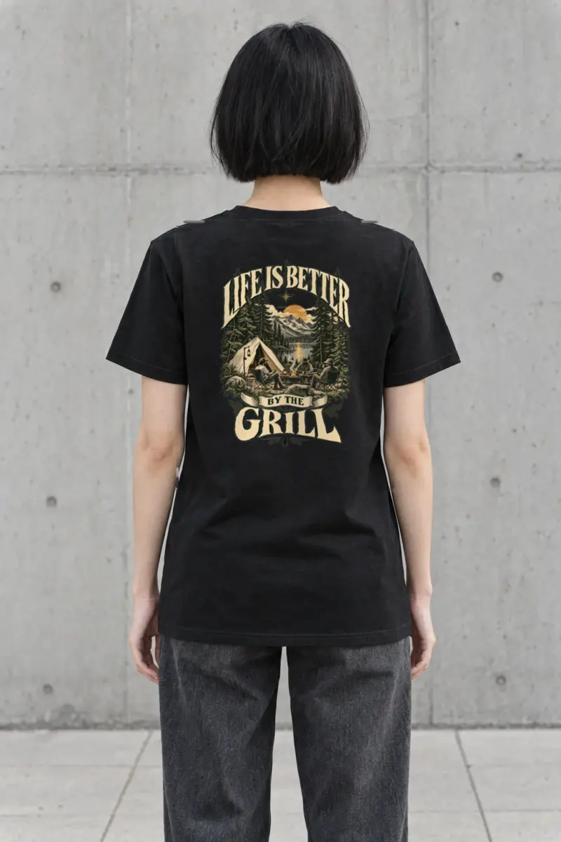 "Life By The Grill" Heavyweight Unisex Crewneck T-shirt