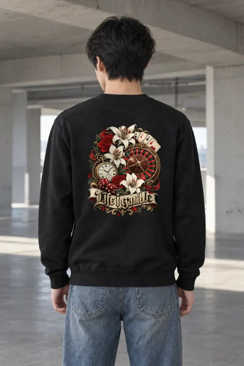 "Life Gamble" Heavy Blend Unisex Crewneck Sweatshirt