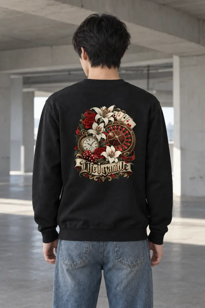 "Life Gamble" Heavy Blend Unisex Crewneck Sweatshirt