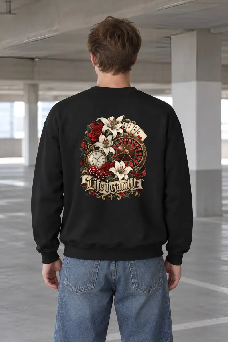 "Life Gamble" Heavy Blend Unisex Crewneck Sweatshirt