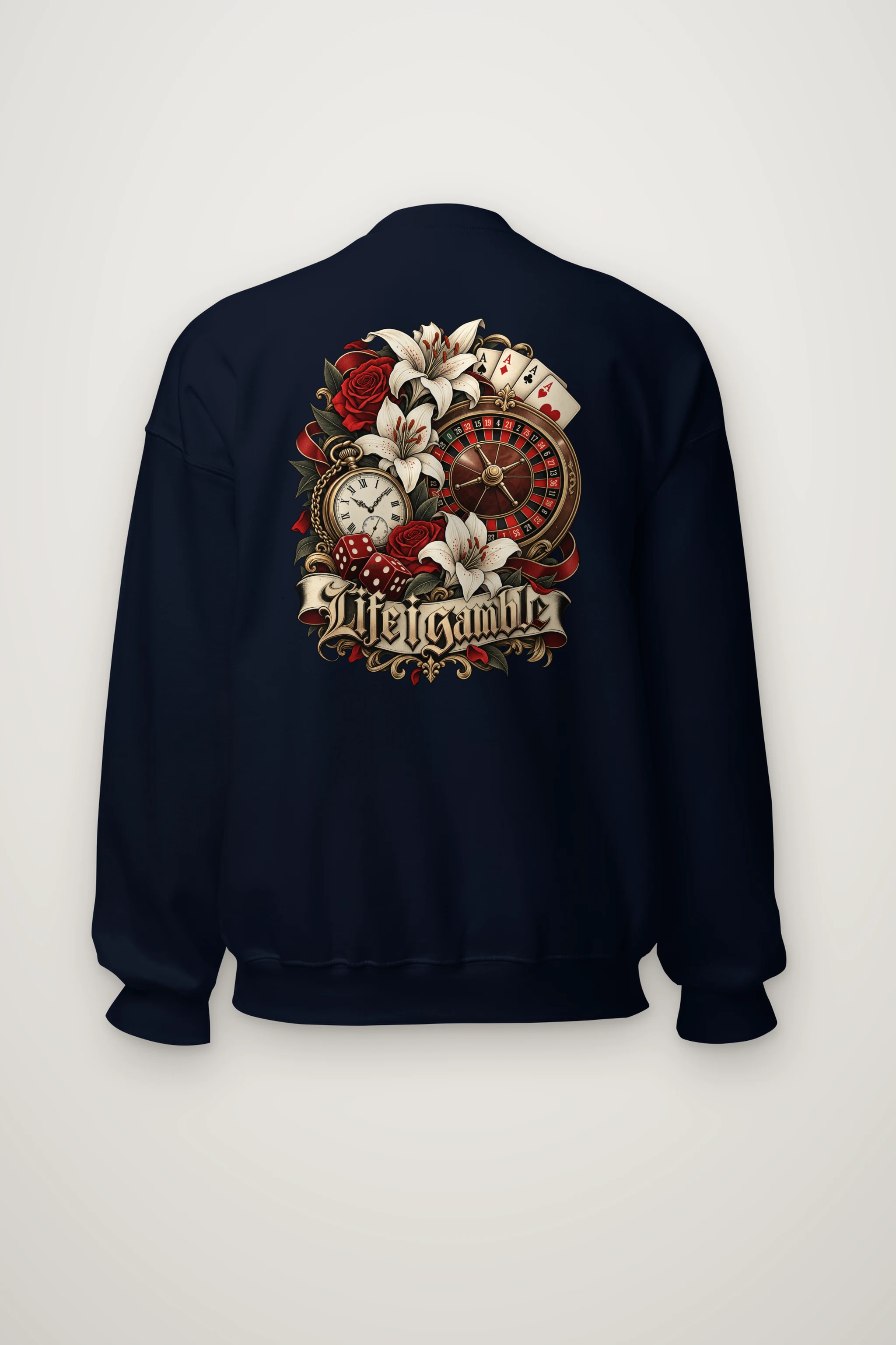 "Life Gamble" Heavy Blend Unisex Crewneck Sweatshirt