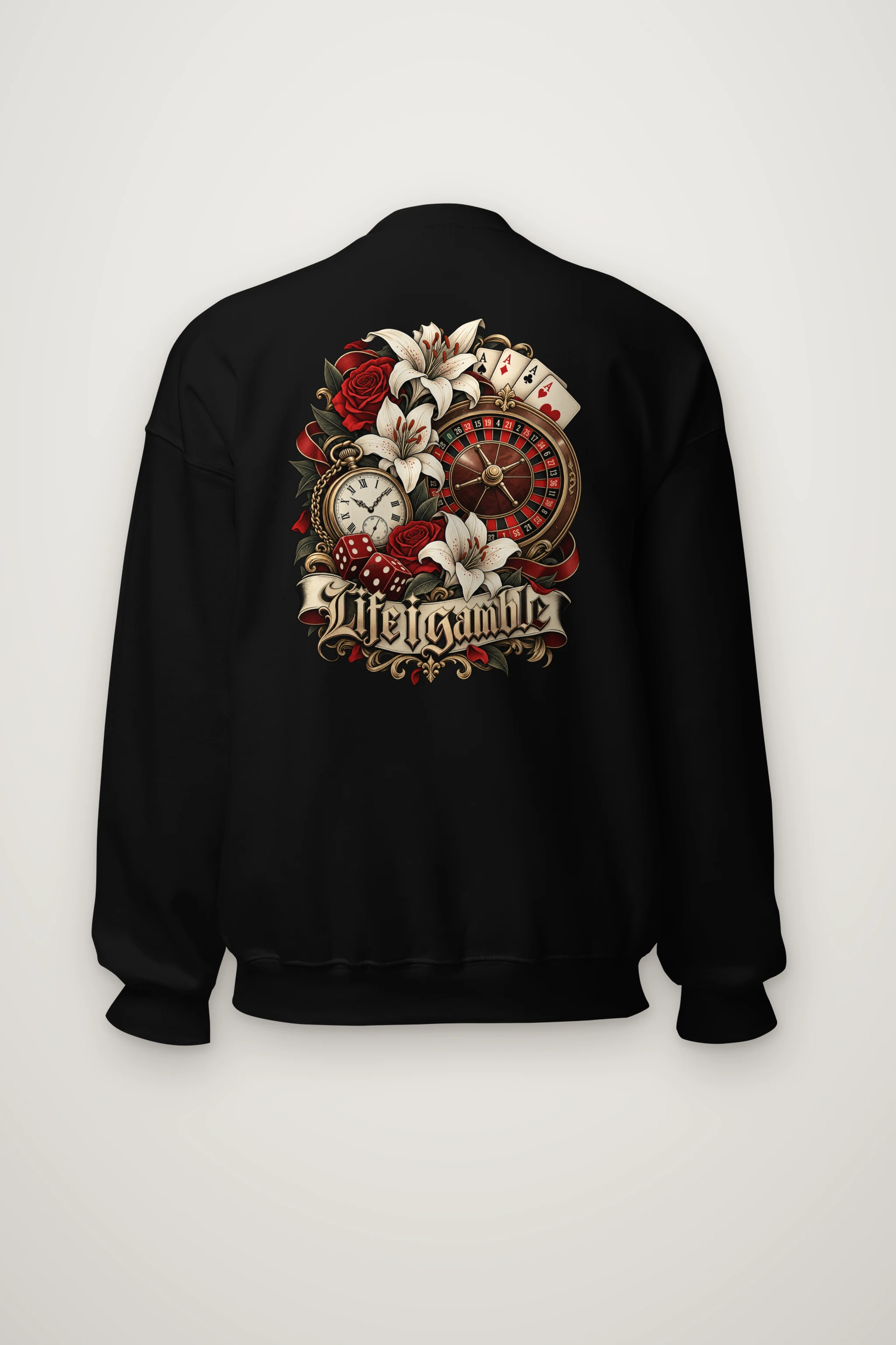 "Life Gamble" Heavy Blend Unisex Crewneck Sweatshirt