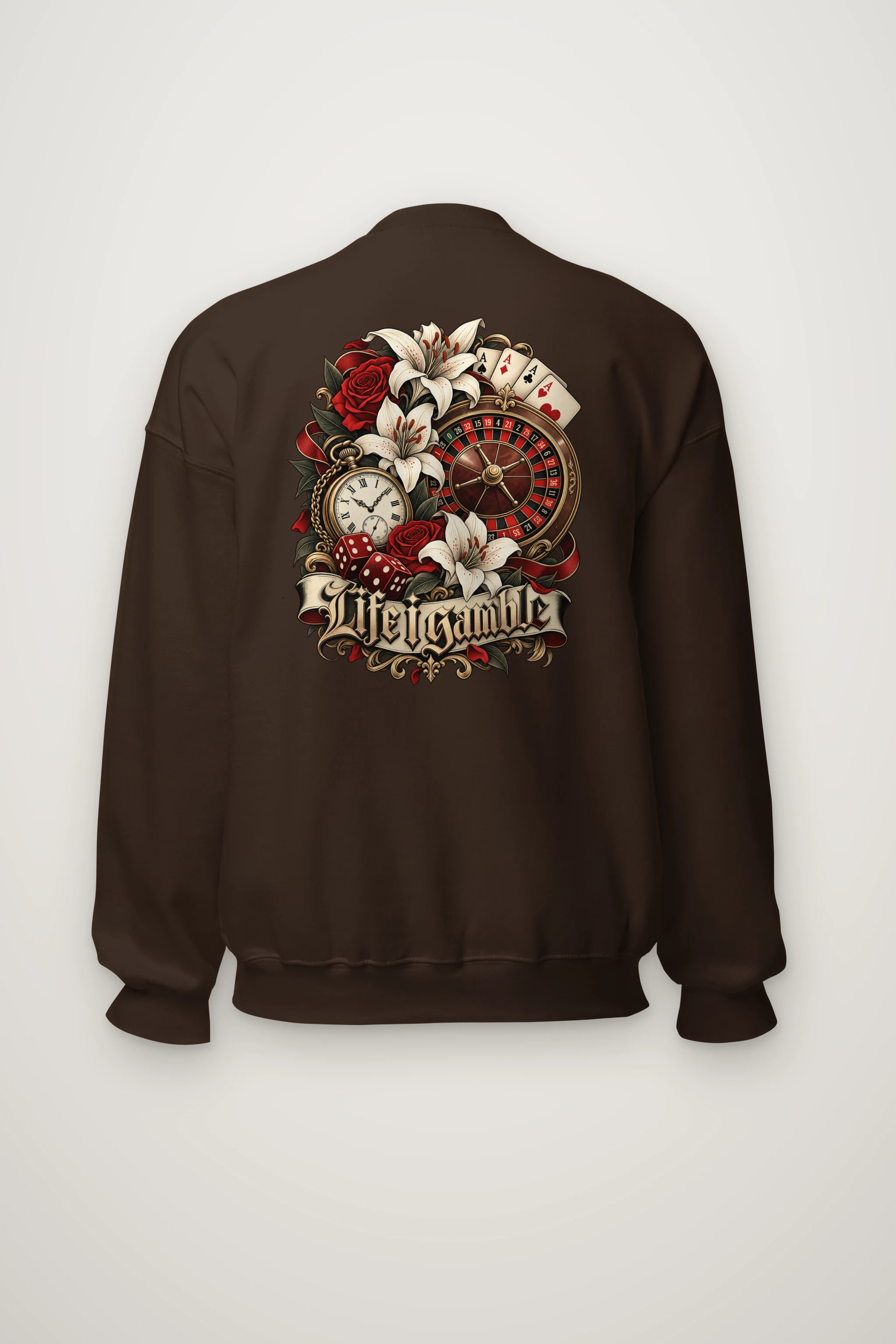 "Life Gamble" Heavy Blend Unisex Crewneck Sweatshirt