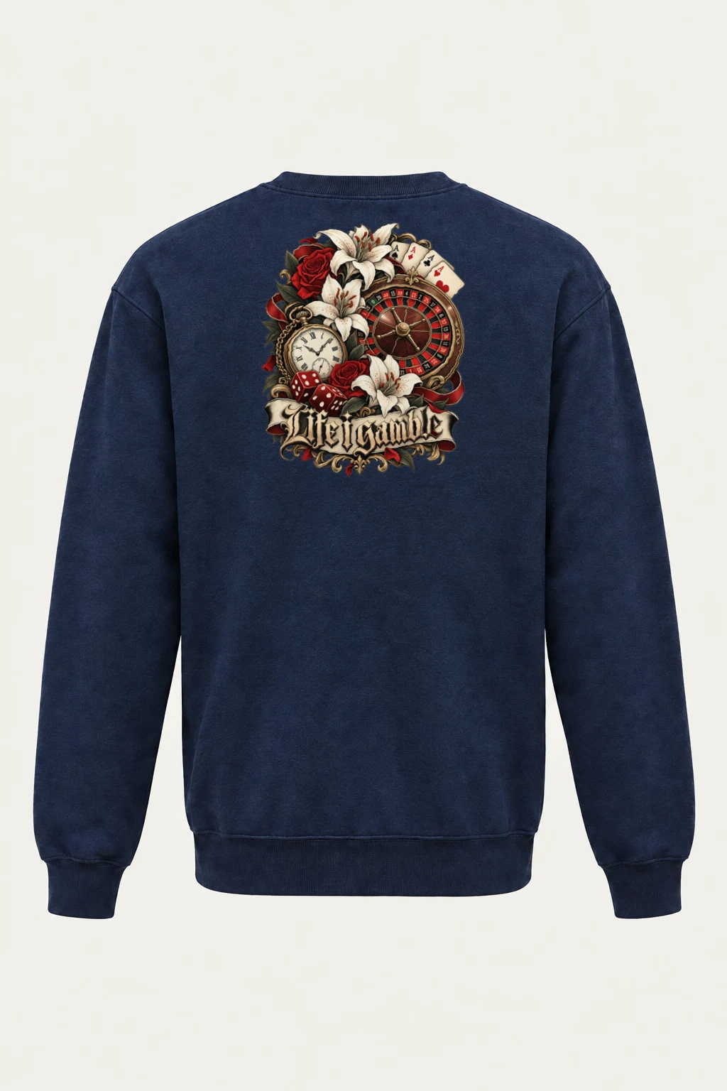 "Life Gamble" Heavy Blend Unisex Crewneck Sweatshirt | Gildan 18000