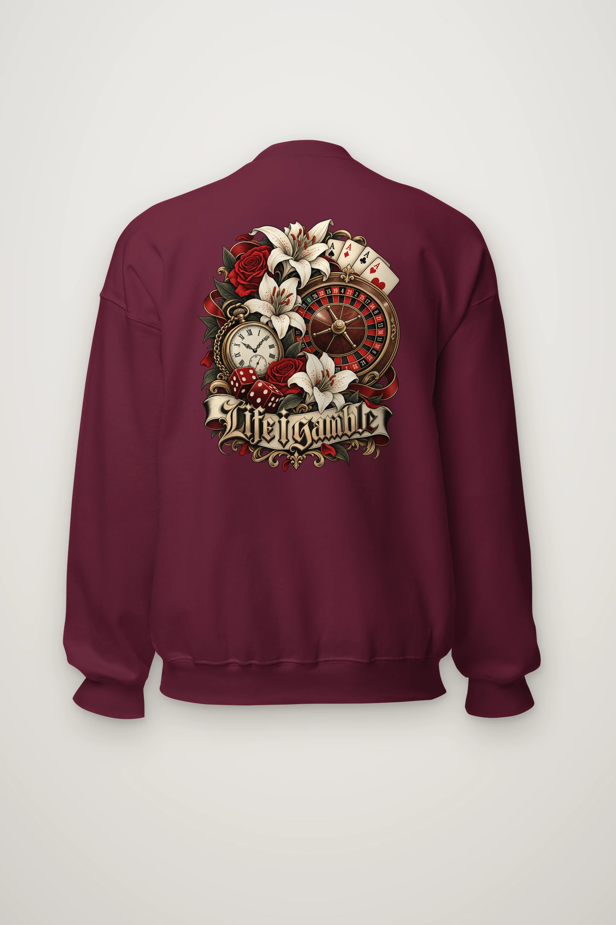 "Life Gamble" Heavy Blend Unisex Crewneck Sweatshirt