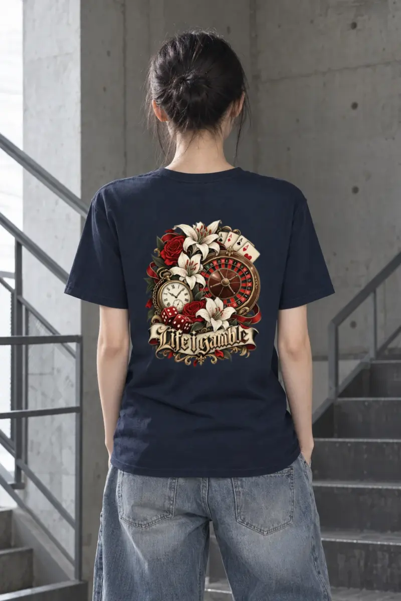 "Life Gamble" Heavyweight Unisex Crewneck T-shirt