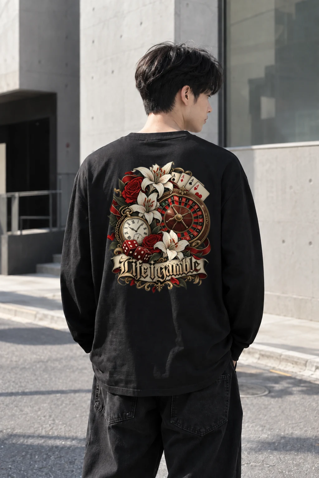 "Life Gamble" Unisex Longsleeve T-shirt | Gildan 2400