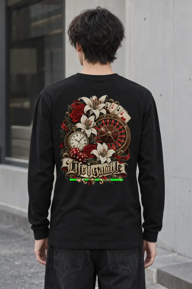 "Life Gamble" Unisex Longsleeve T-shirt | Gildan 2400