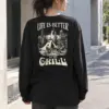 "Life Is Better By The Grill" Unisex Longsleeve T-shirt | Gildan 2400