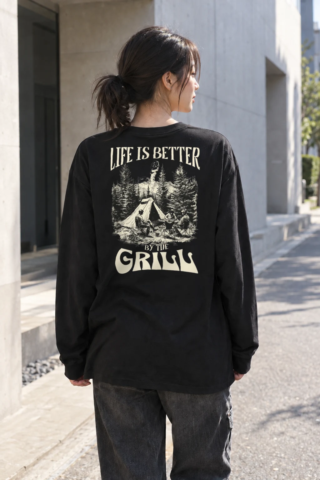 "Life Is Better By The Grill" Unisex Longsleeve T-shirt | Gildan 2400
