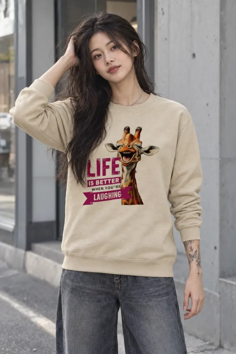 "Life Is Better Laughing" Heavy Blend Unisex Crewneck Sweatshirt
