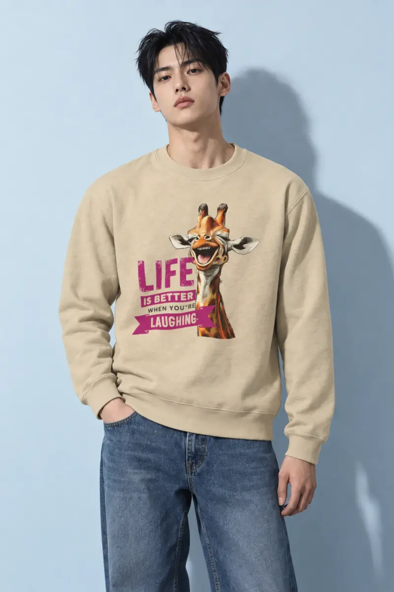 "Life Is Better Laughing" Heavy Blend Unisex Crewneck Sweatshirt