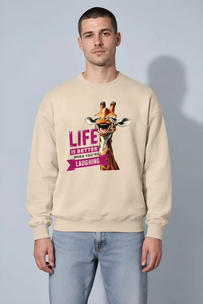 "Life Is Better Laughing" Heavy Blend Unisex Crewneck Sweatshirt