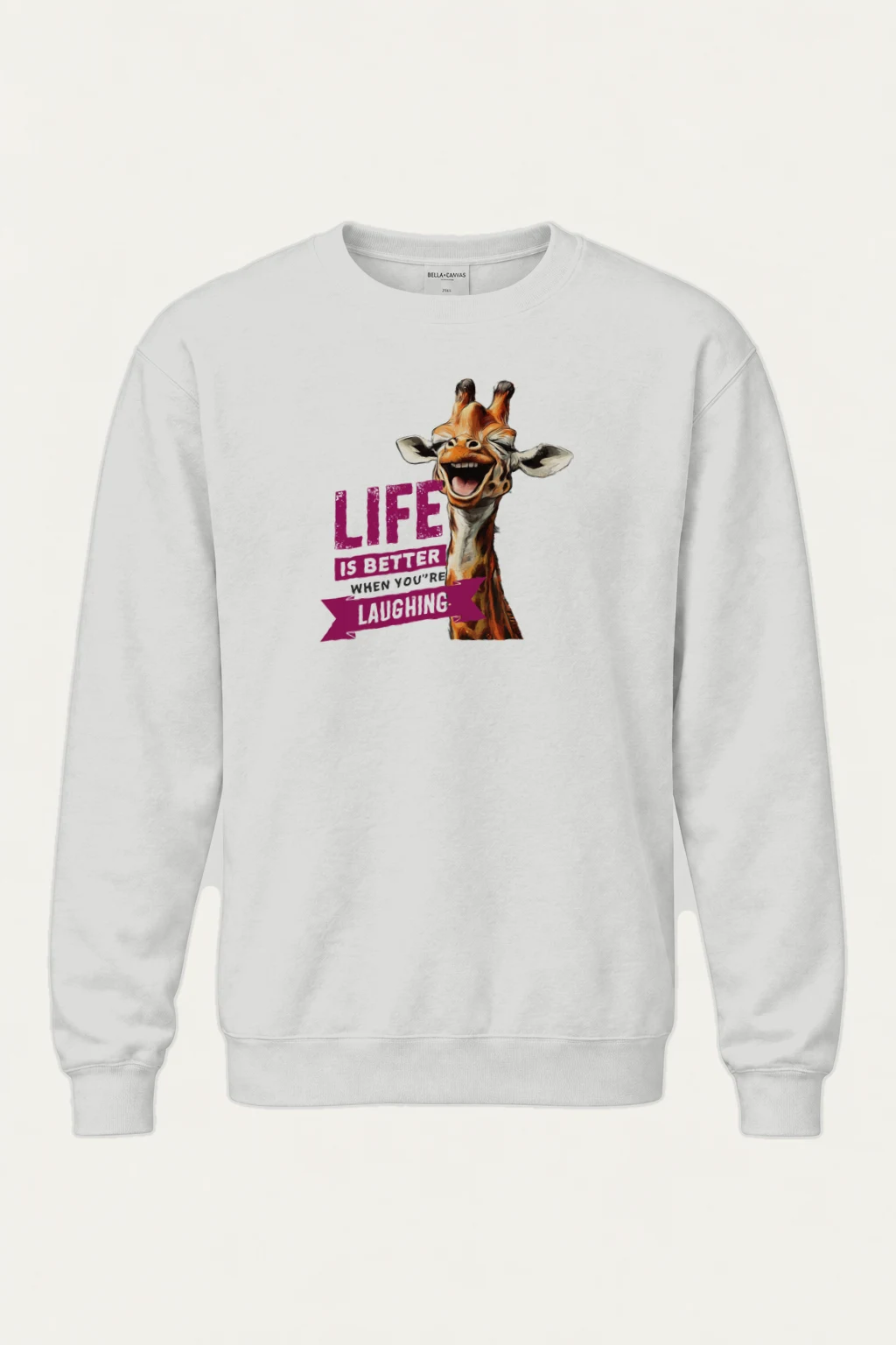 "Life Is Better Laughing" Heavy Blend Unisex Crewneck Sweatshirt | Gildan 18000