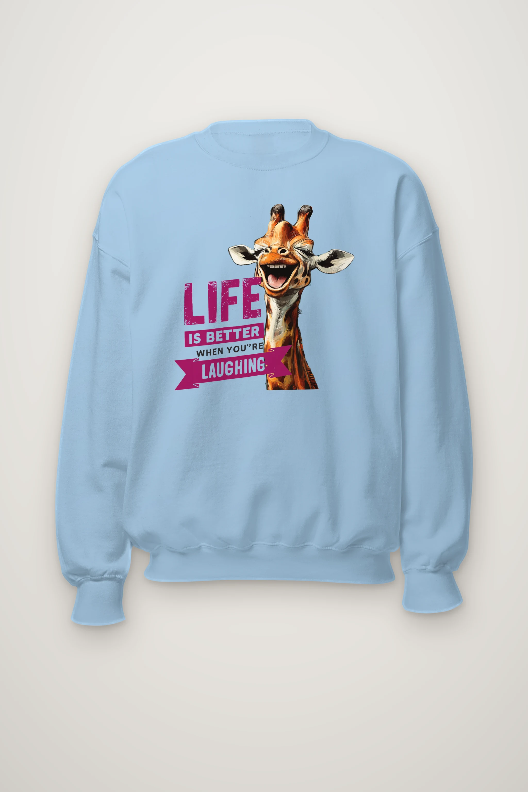 "Life Is Better Laughing" Heavy Blend Unisex Crewneck Sweatshirt