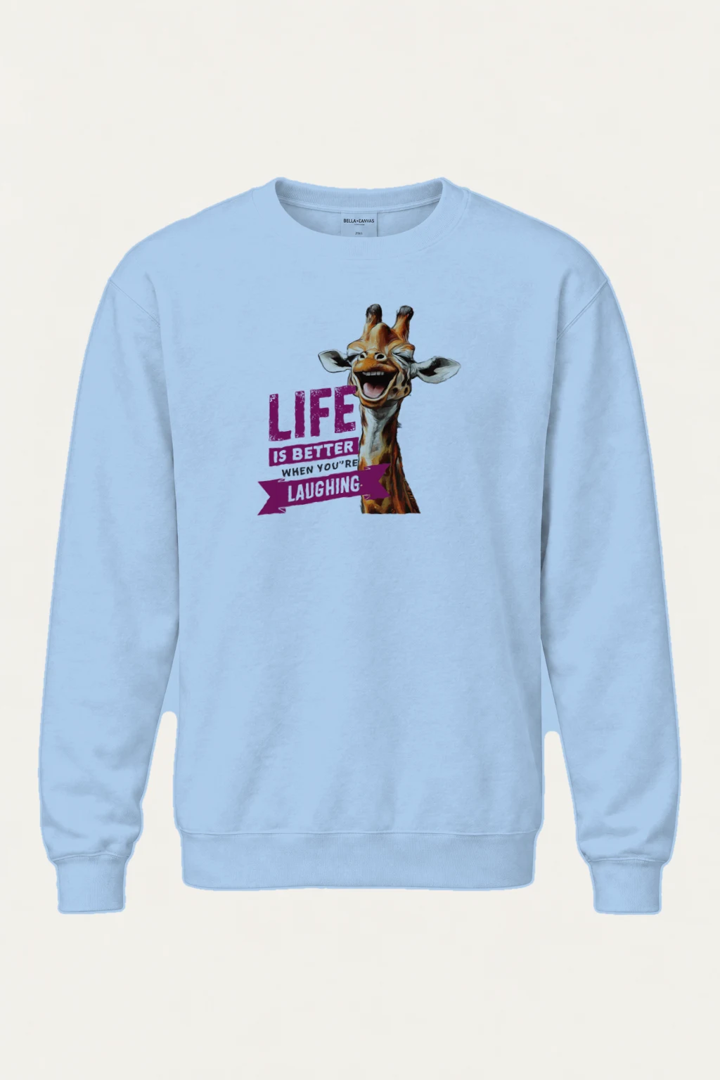"Life Is Better Laughing" Heavy Blend Unisex Crewneck Sweatshirt | Gildan 18000