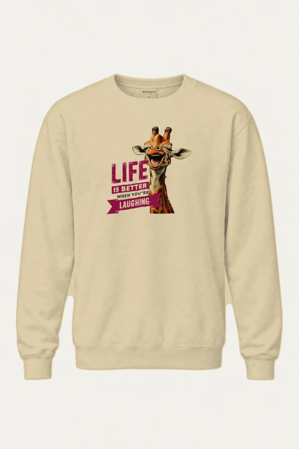 "Life Is Better Laughing" Heavy Blend Unisex Crewneck Sweatshirt | Gildan 18000