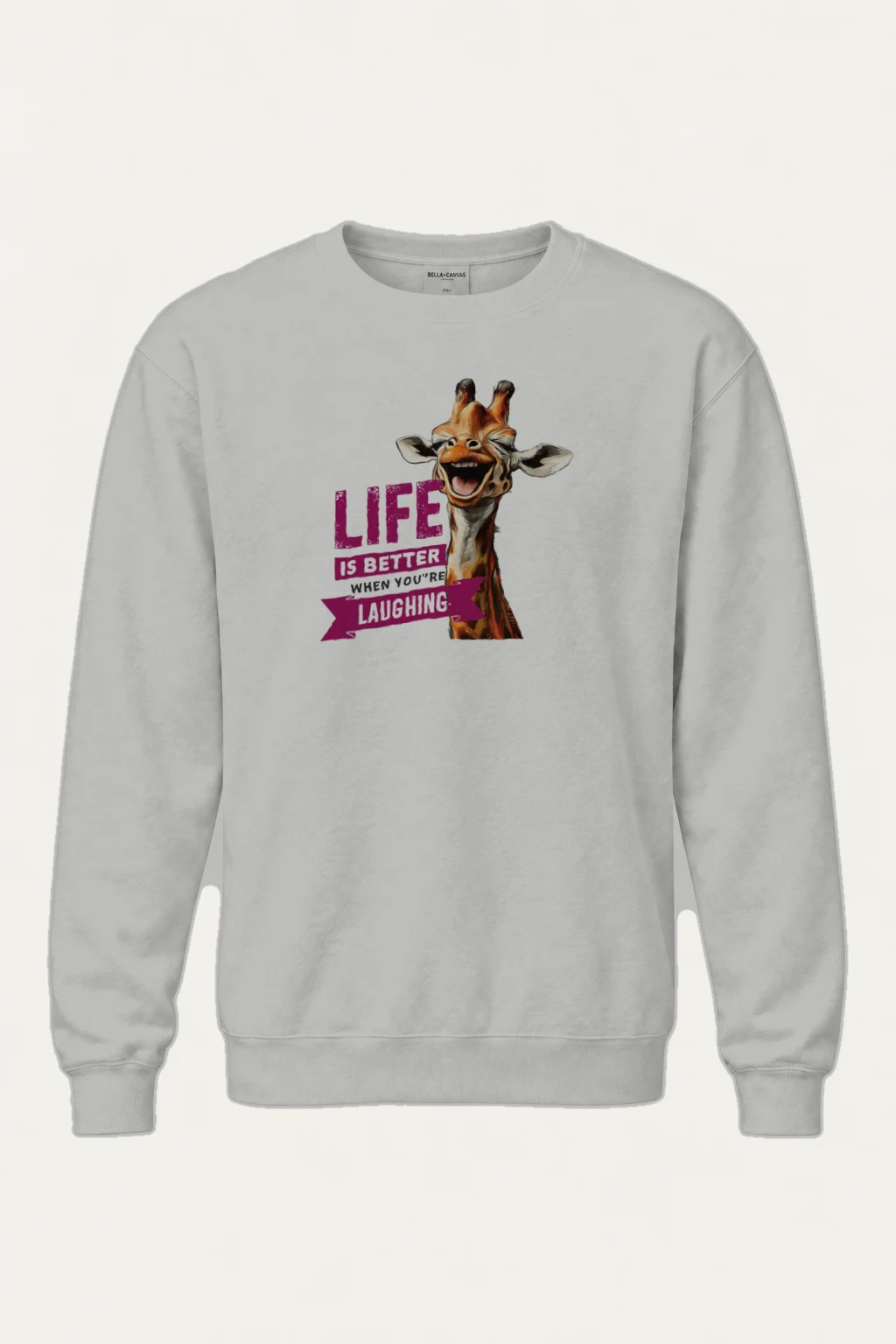 "Life Is Better Laughing" Heavy Blend Unisex Crewneck Sweatshirt | Gildan 18000
