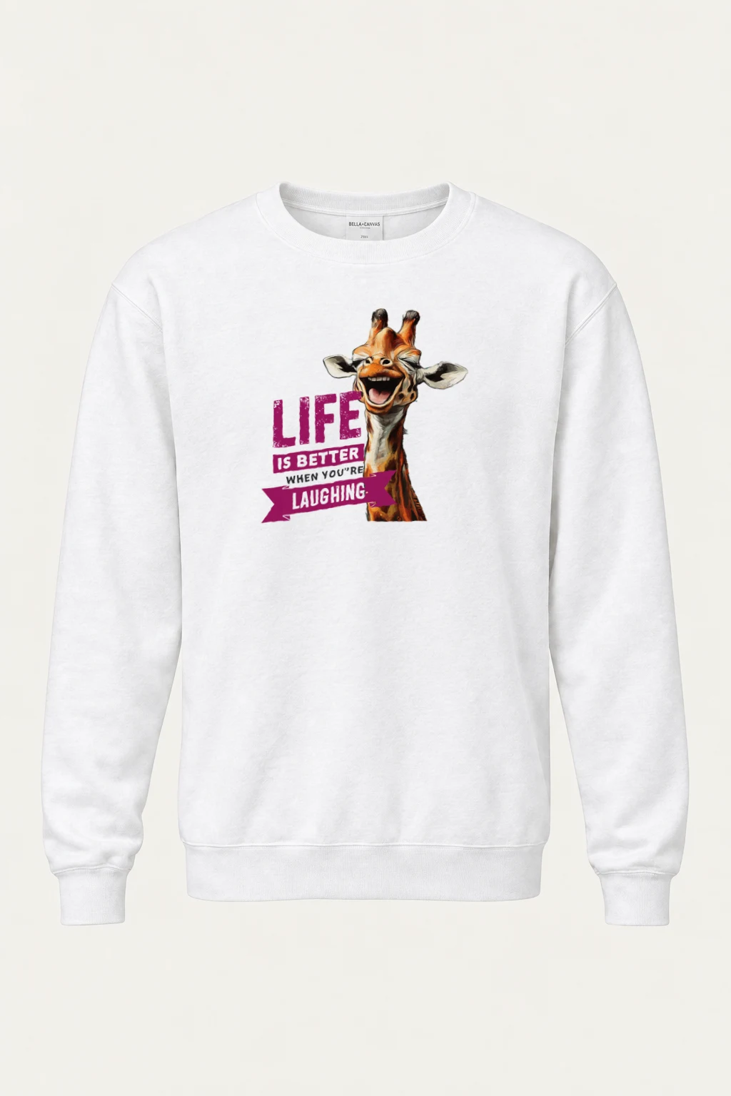 "Life Is Better Laughing" Heavy Blend Unisex Crewneck Sweatshirt | Gildan 18000