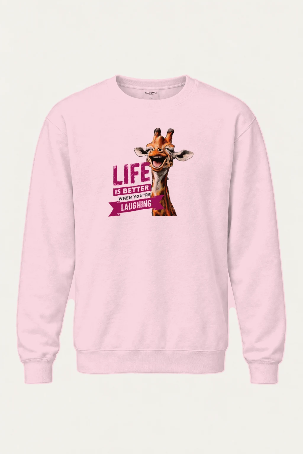 "Life Is Better Laughing" Heavy Blend Unisex Crewneck Sweatshirt | Gildan 18000