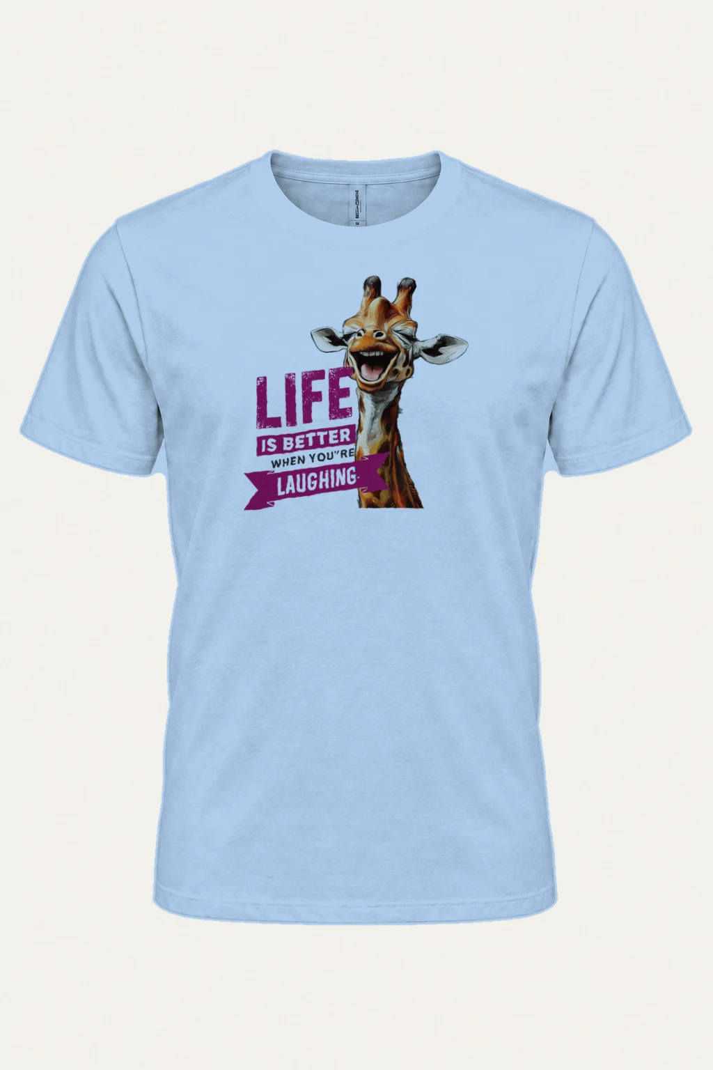 "Life Is Better Laughing" Heavyweight Unisex Crewneck T-shirt | Gildan 5000