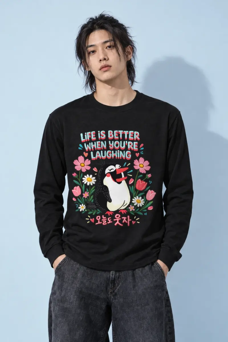 "Life Is Better Laughing" Unisex Longsleeve T-shirt | Gildan 2400